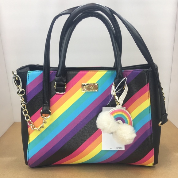 betsey johnson rainbow bag